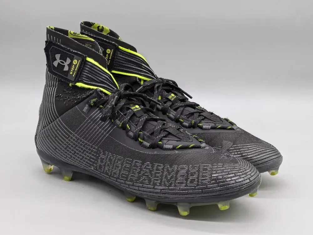 Under Armour UA Highlight MC 3023716-004 Football Cleats Black Green Size 12